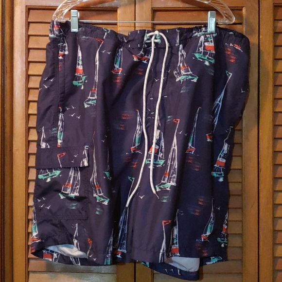 Goodfellow & Co Other - Blue swimming trunks with sailboats on them
